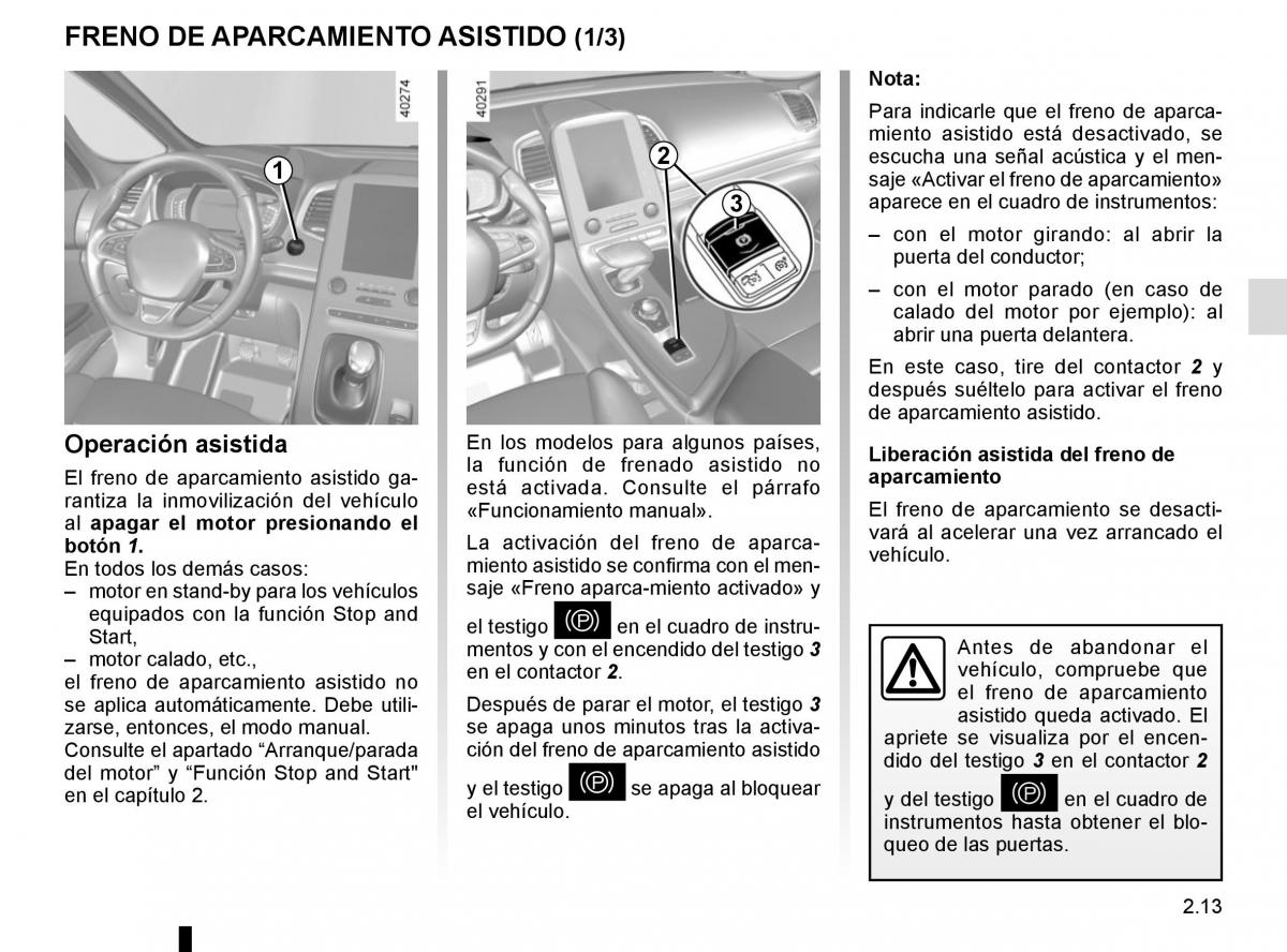 Renault Espace V 5 manual del propietario / page 121