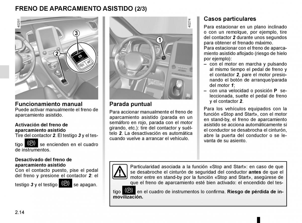 Renault Espace V 5 manual del propietario / page 122