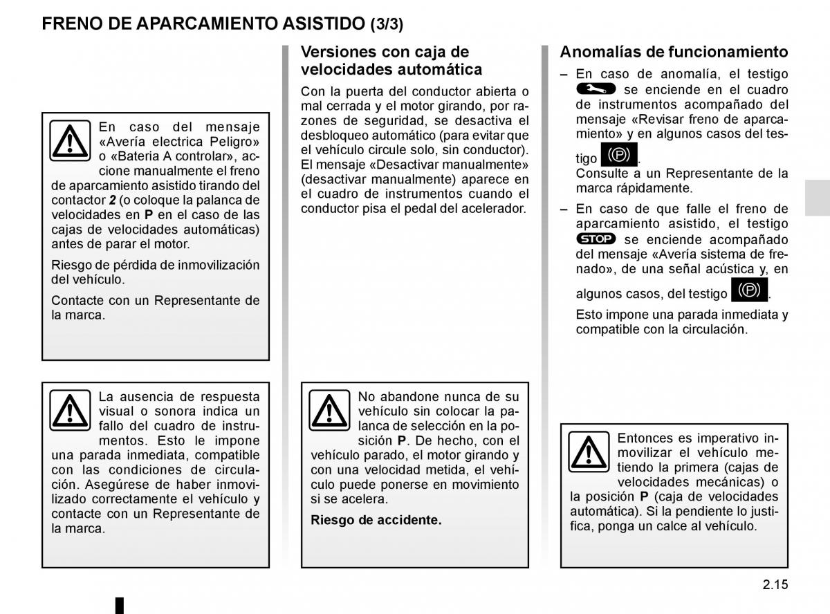 Renault Espace V 5 manual del propietario / page 123