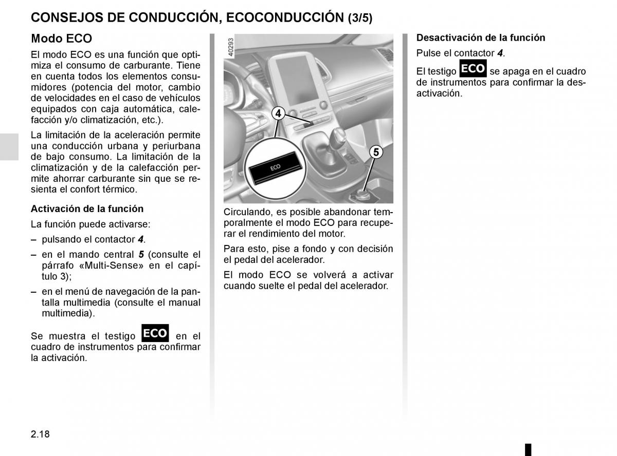 Renault Espace V 5 manual del propietario / page 126