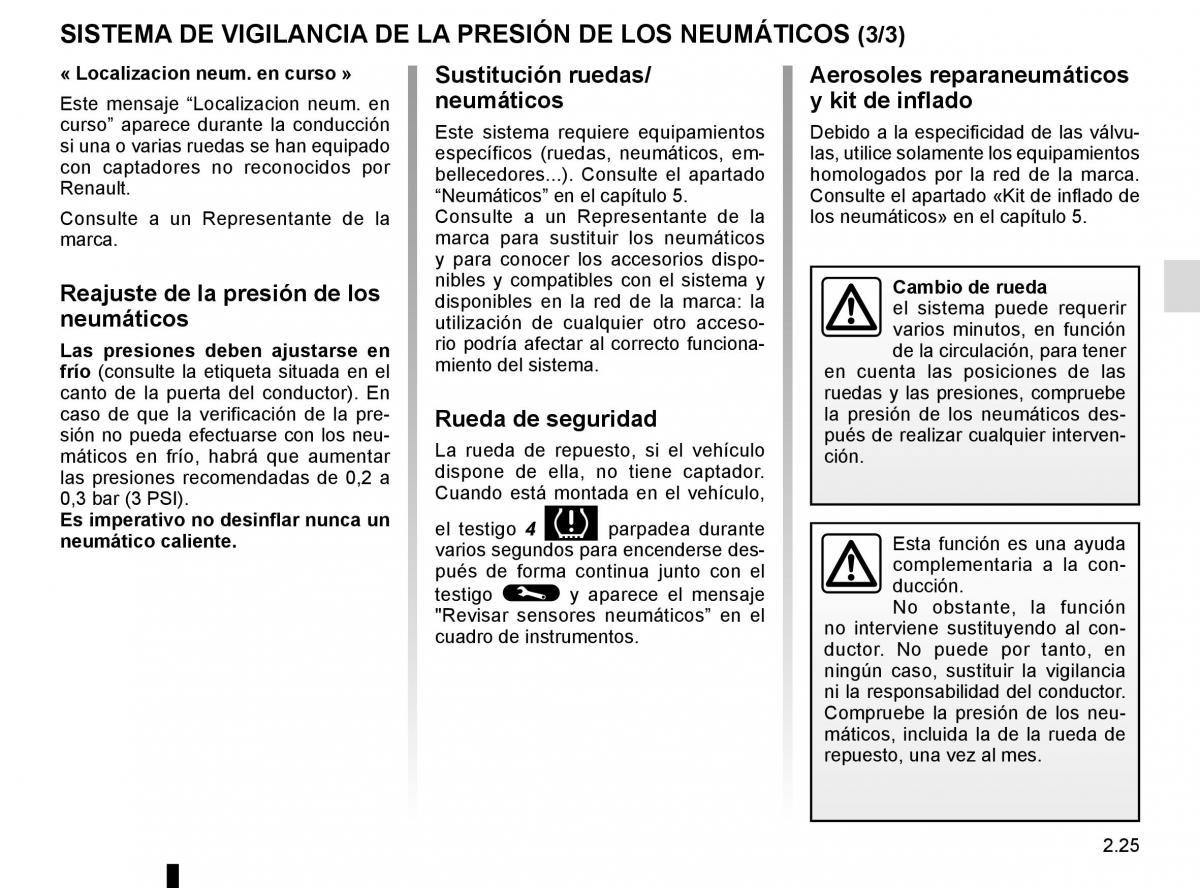 Renault Espace V 5 manual del propietario / page 133