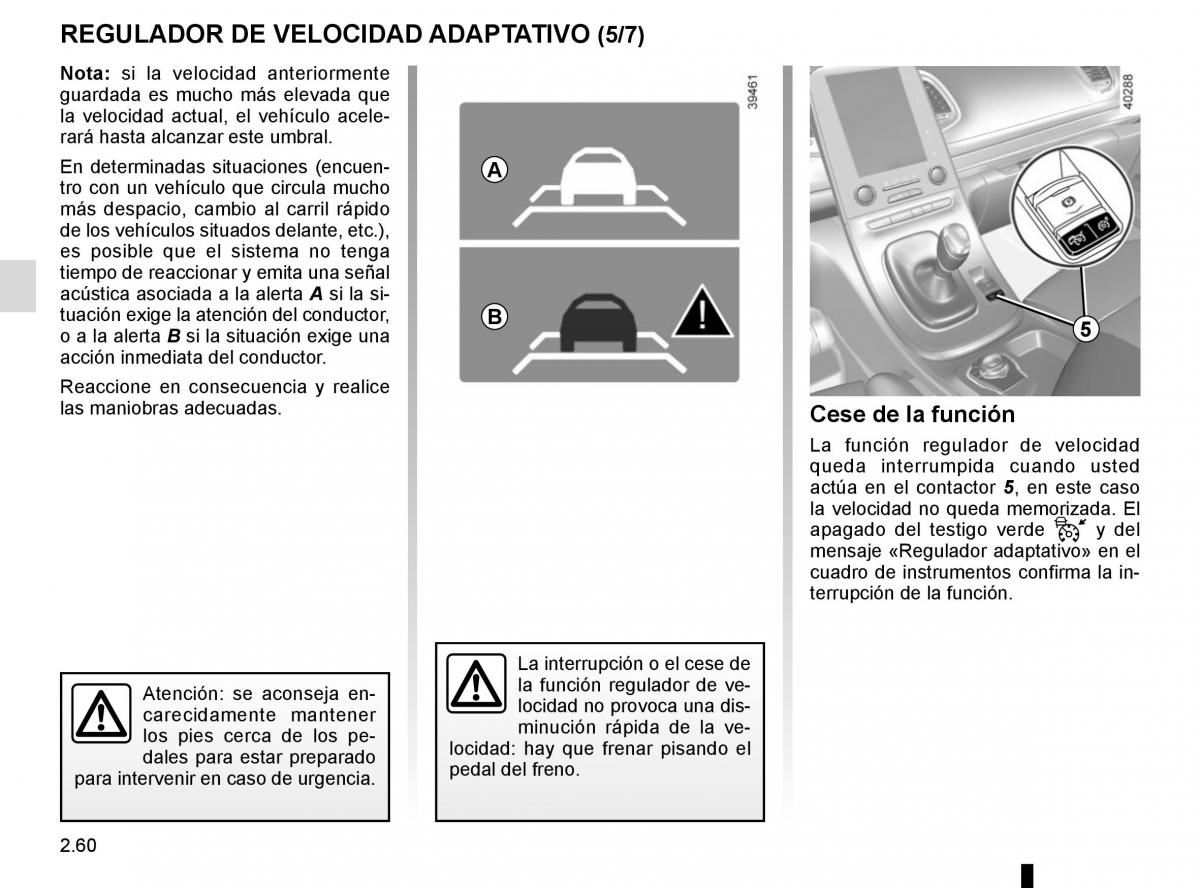 Renault Espace V 5 manual del propietario / page 168