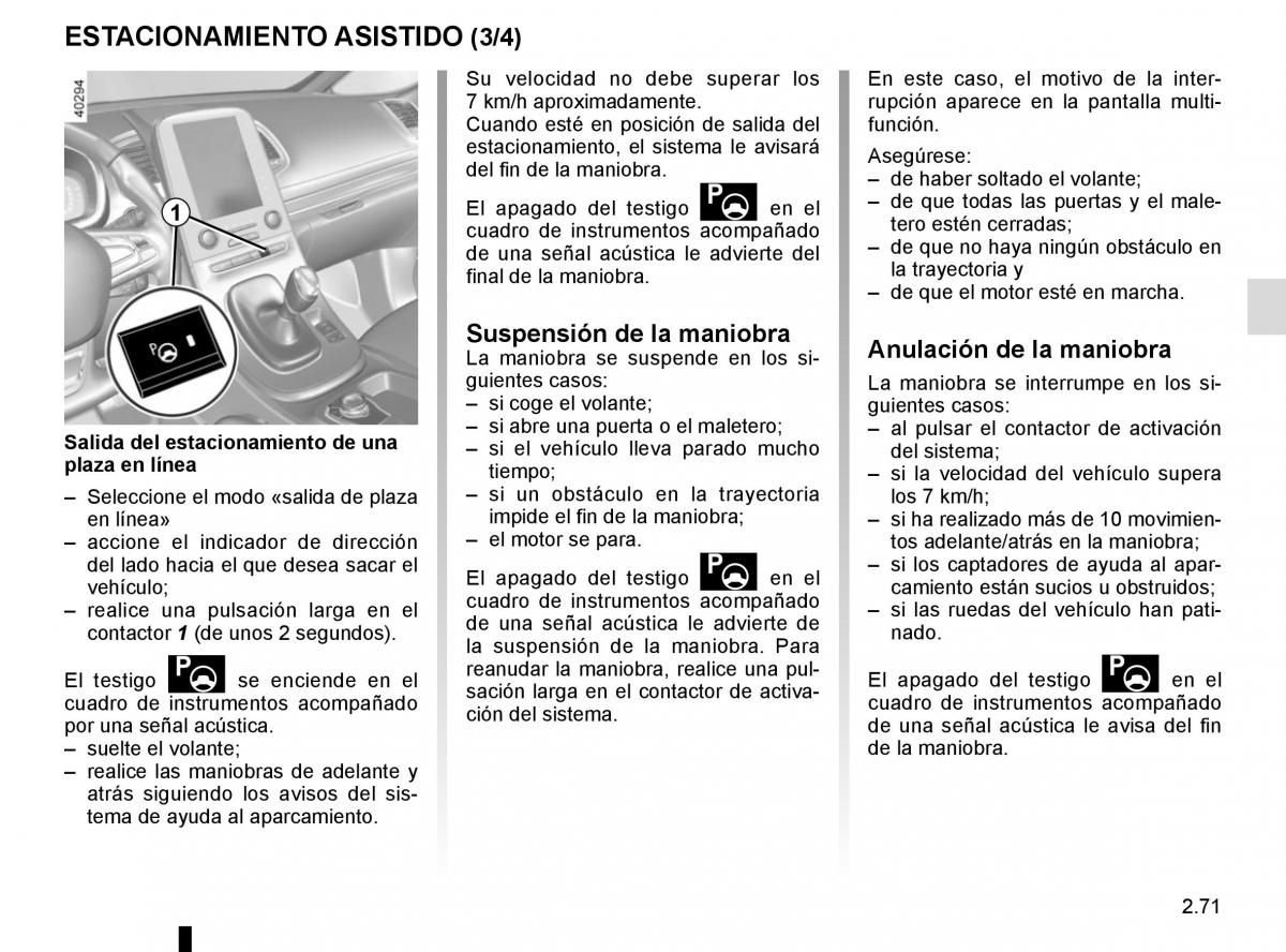 Renault Espace V 5 manual del propietario / page 179