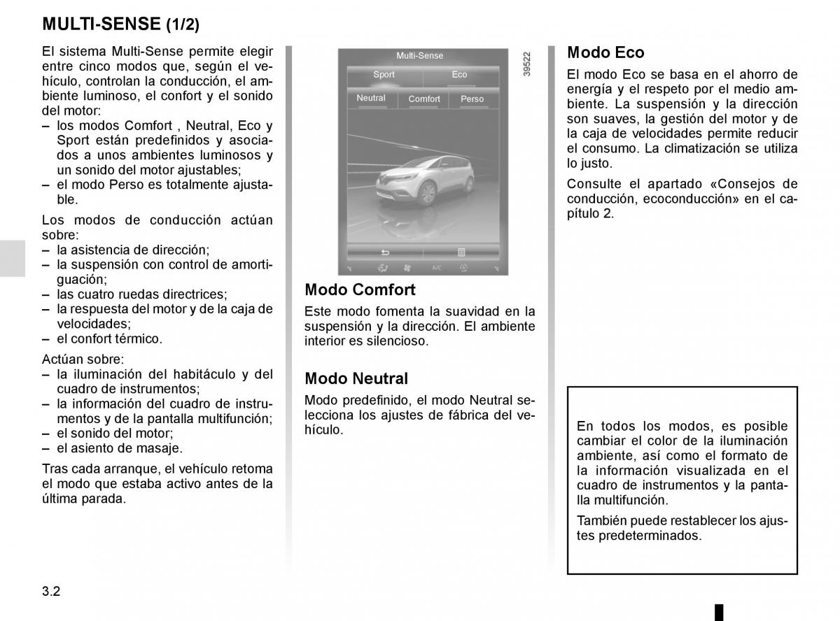 Renault Espace V 5 manual del propietario / page 190