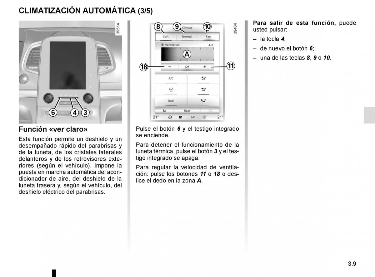 Renault Espace V 5 manual del propietario / page 197