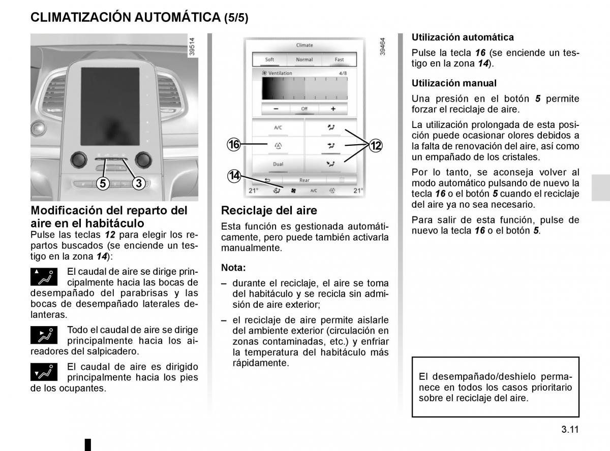 Renault Espace V 5 manual del propietario / page 199