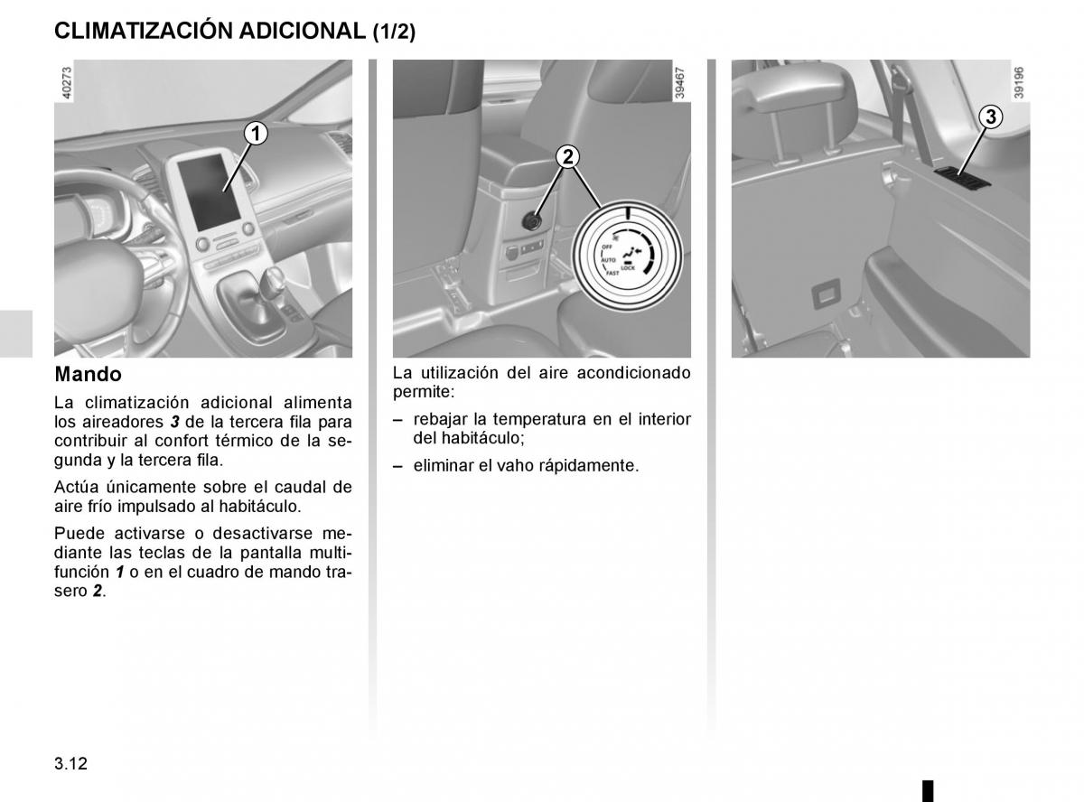 Renault Espace V 5 manual del propietario / page 200