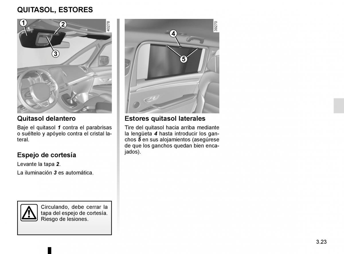 Renault Espace V 5 manual del propietario / page 211