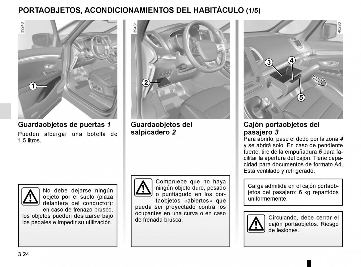 Renault Espace V 5 manual del propietario / page 212