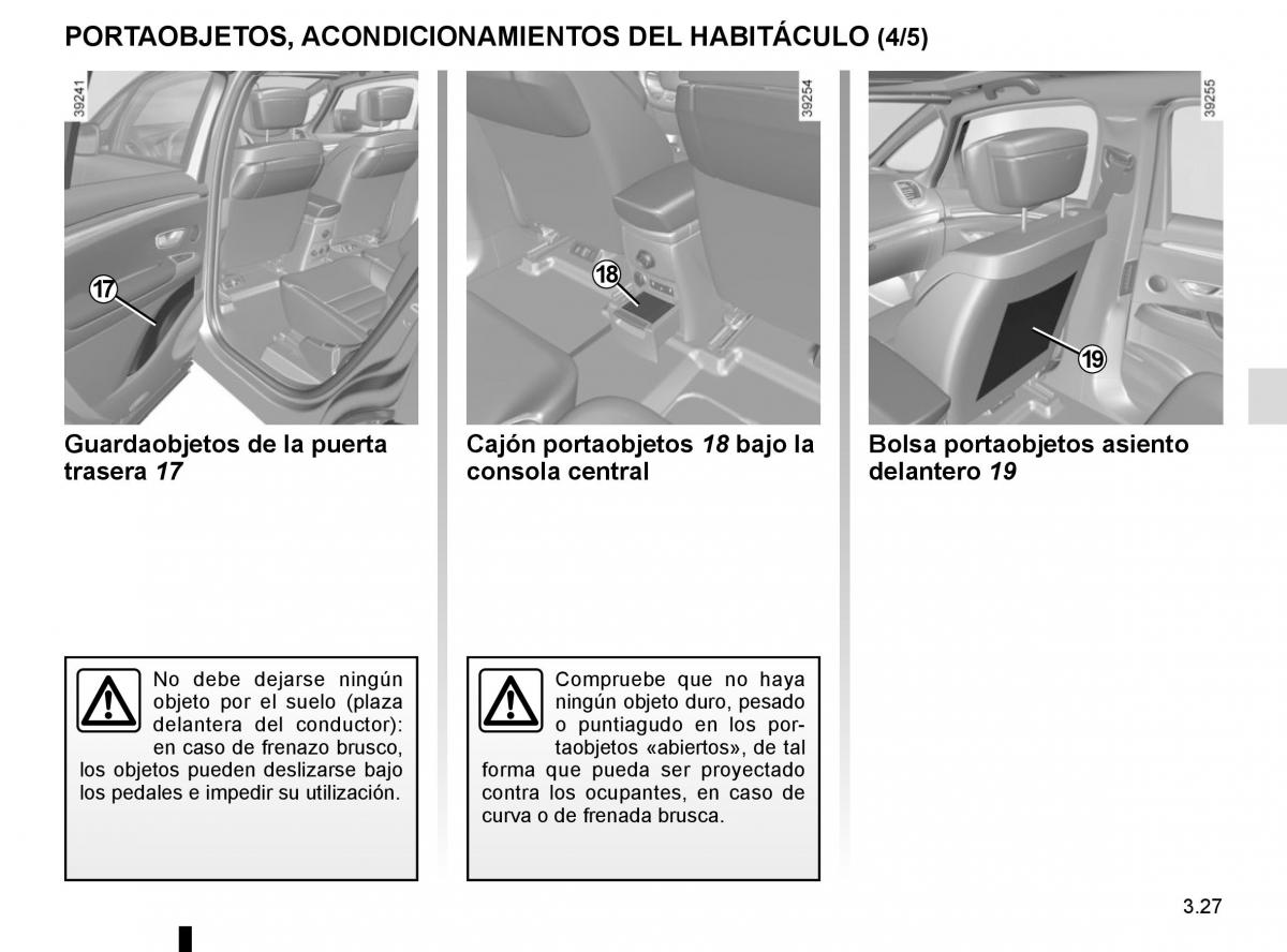 Renault Espace V 5 manual del propietario / page 215