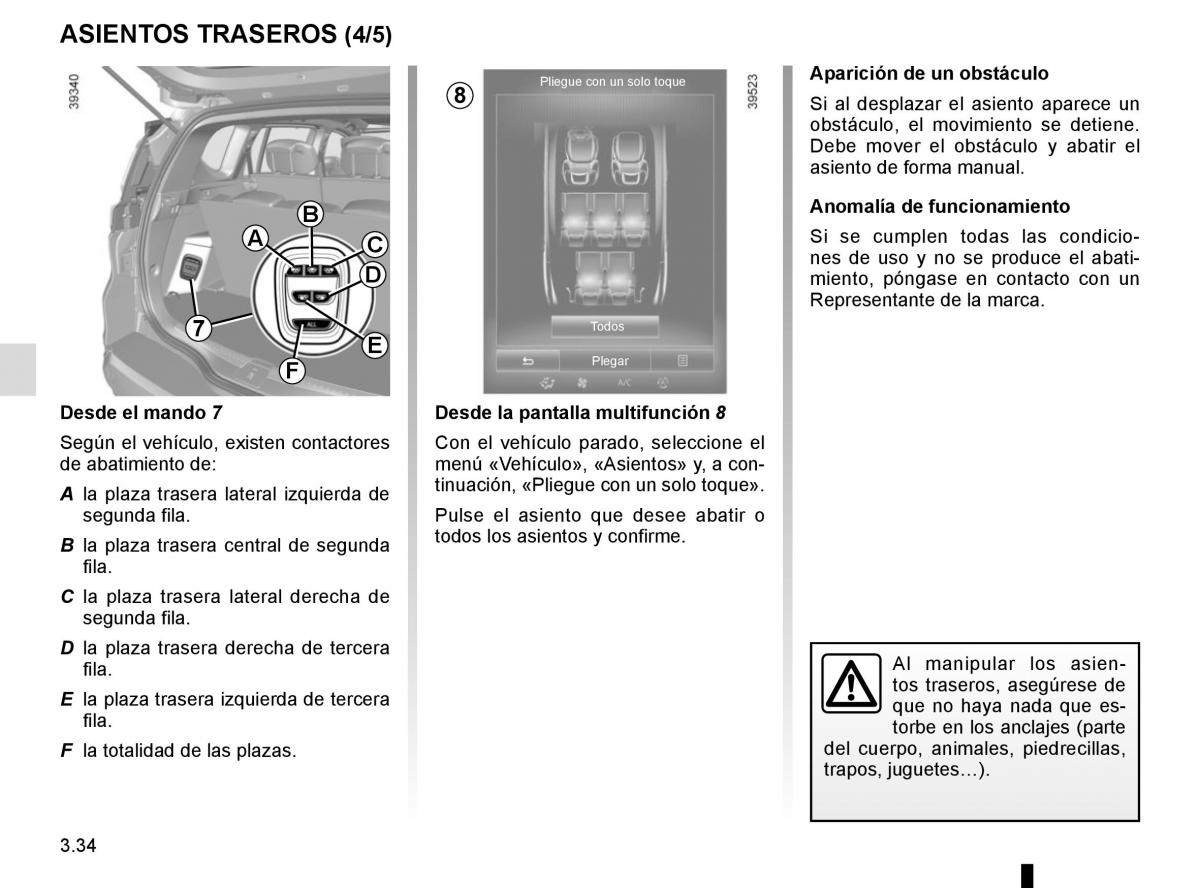 Renault Espace V 5 manual del propietario / page 222