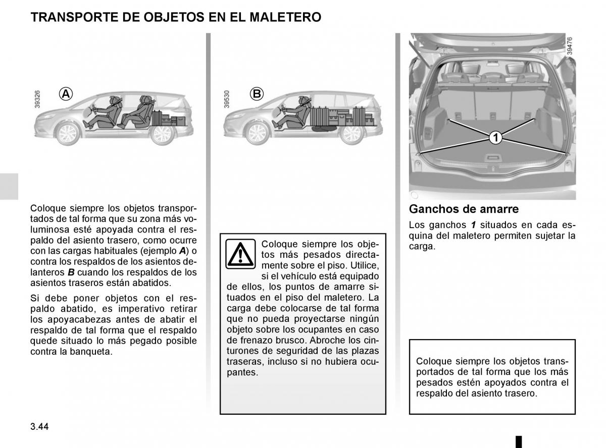 Renault Espace V 5 manual del propietario / page 232