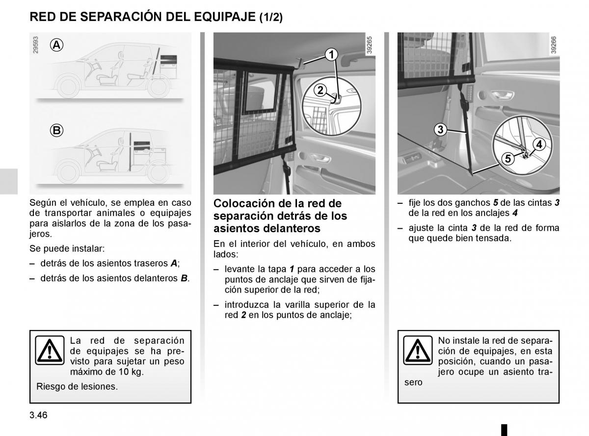 Renault Espace V 5 manual del propietario / page 234