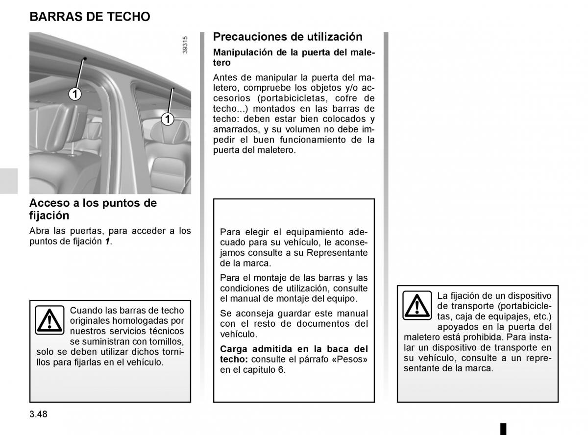 Renault Espace V 5 manual del propietario / page 236