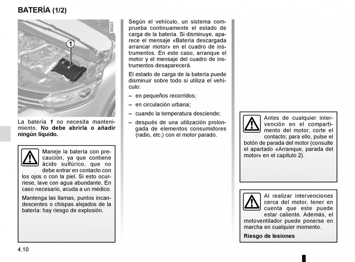 Renault Espace V 5 manual del propietario / page 248