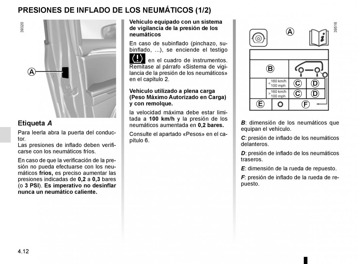 Renault Espace V 5 manual del propietario / page 250