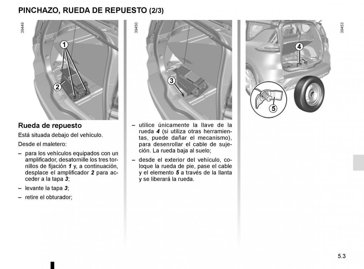 Renault Espace V 5 manual del propietario / page 259