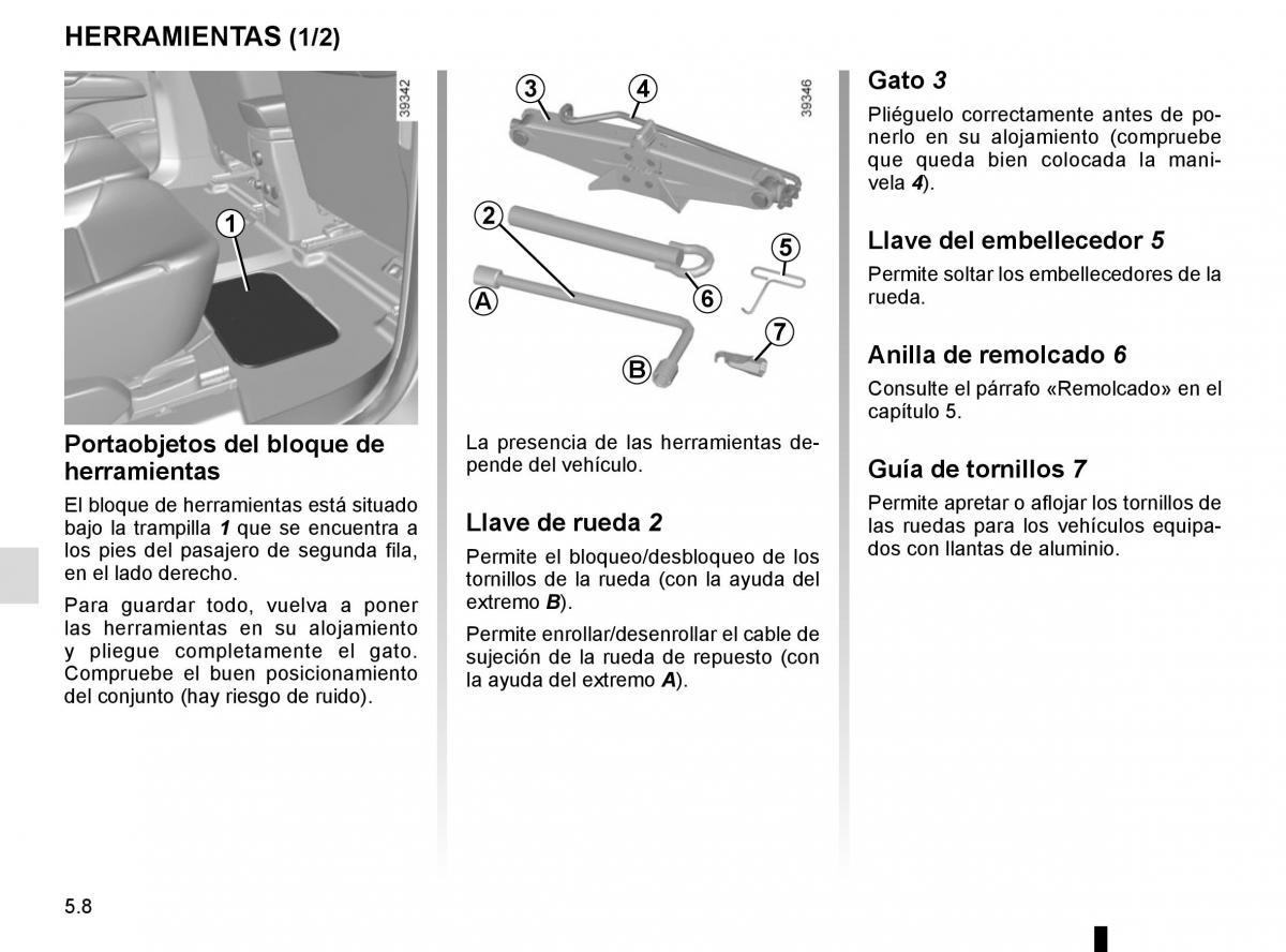 Renault Espace V 5 manual del propietario / page 264