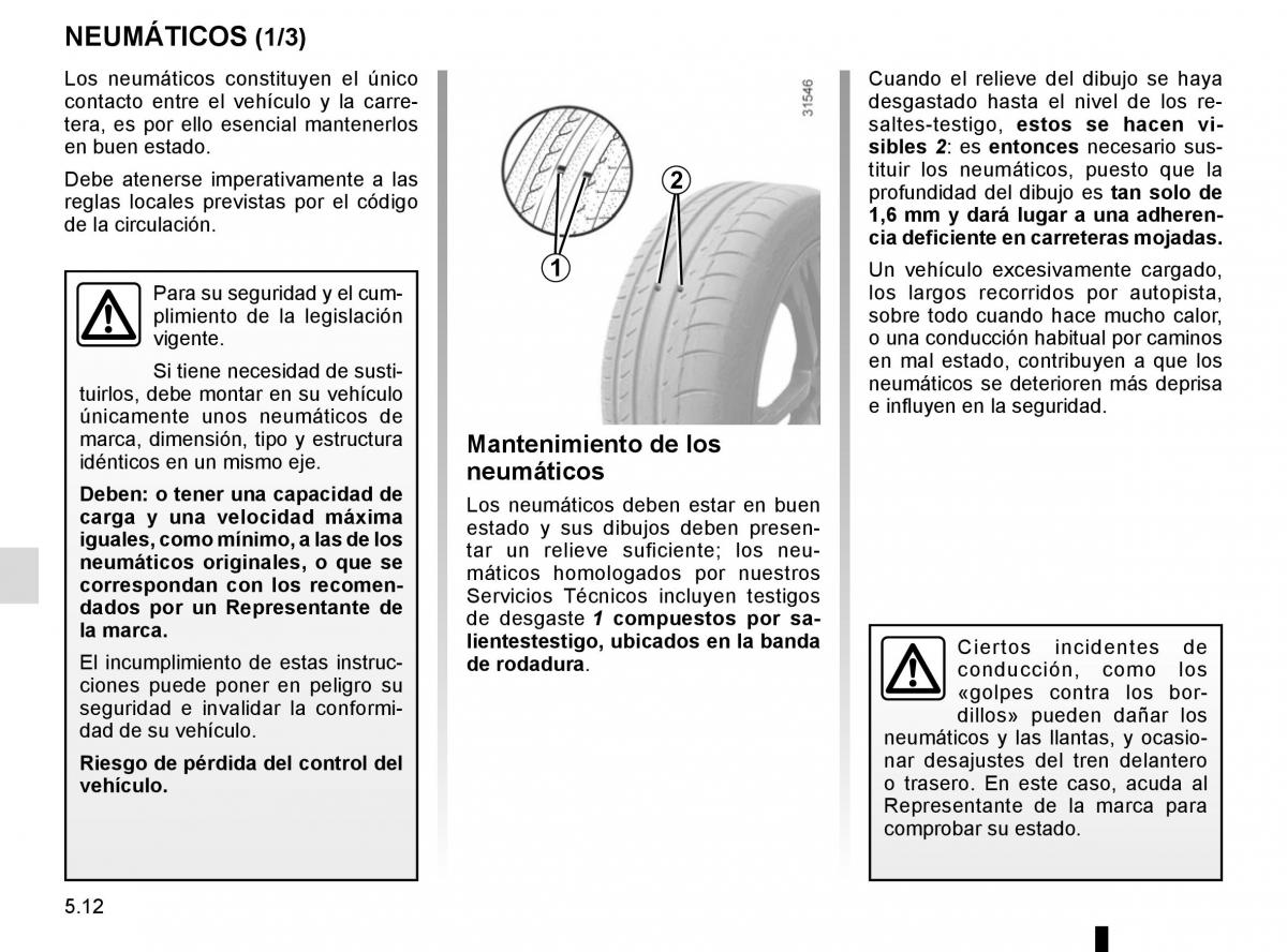 Renault Espace V 5 manual del propietario / page 268