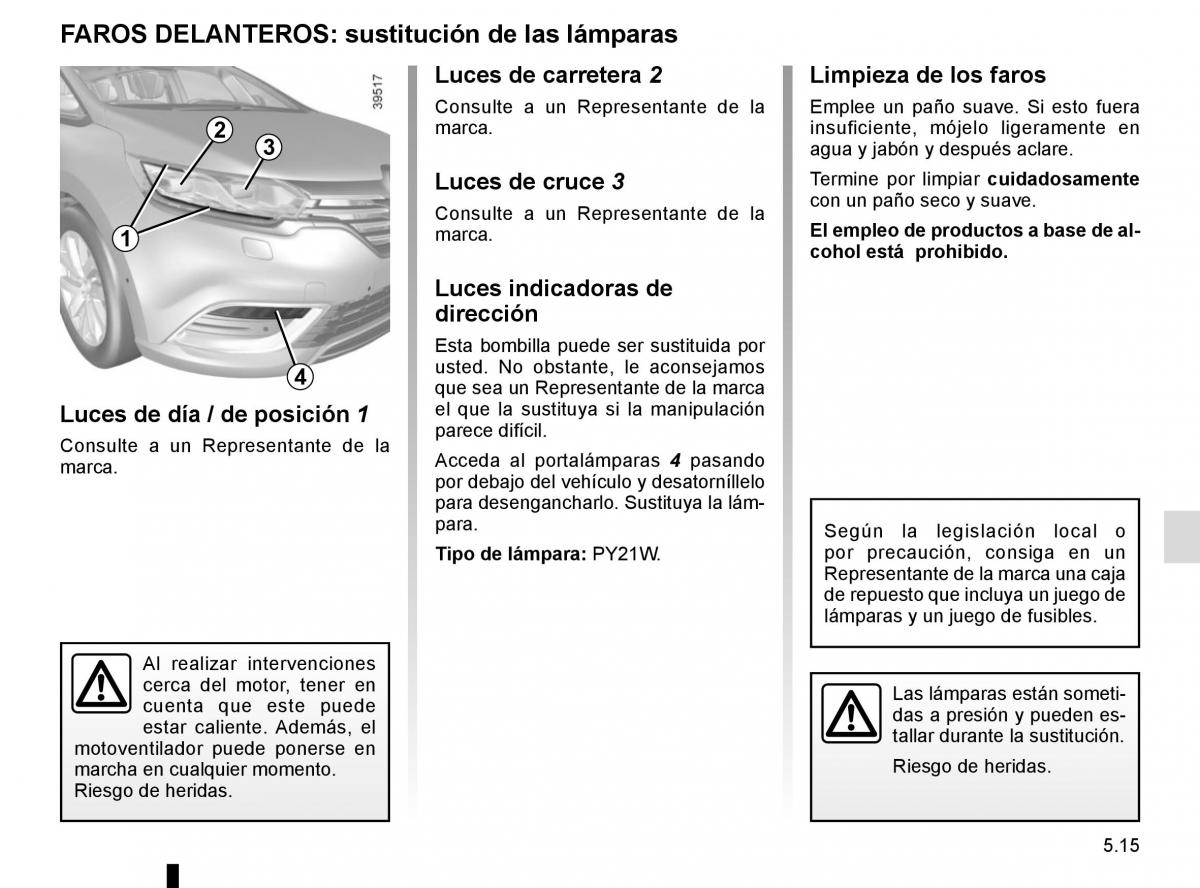 Renault Espace V 5 manual del propietario / page 271