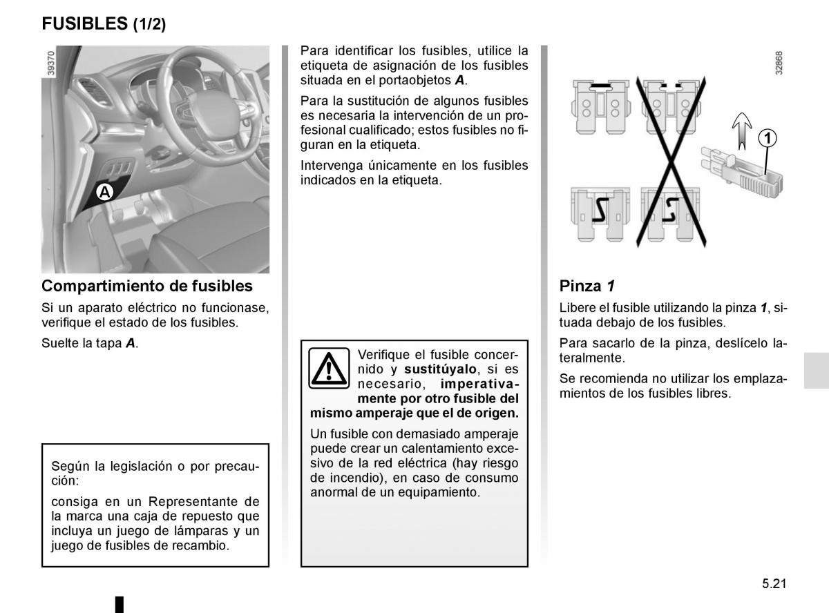 Renault Espace V 5 manual del propietario / page 277