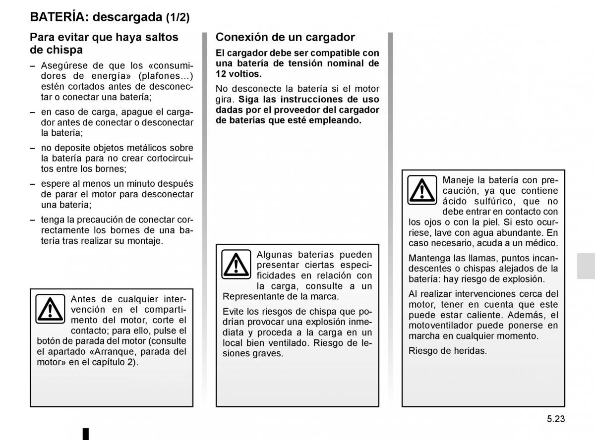 Renault Espace V 5 manual del propietario / page 279