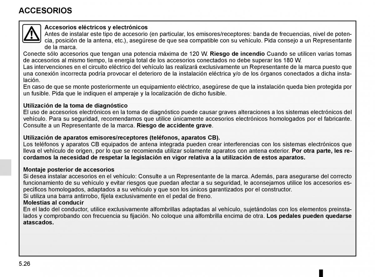 Renault Espace V 5 manual del propietario / page 282