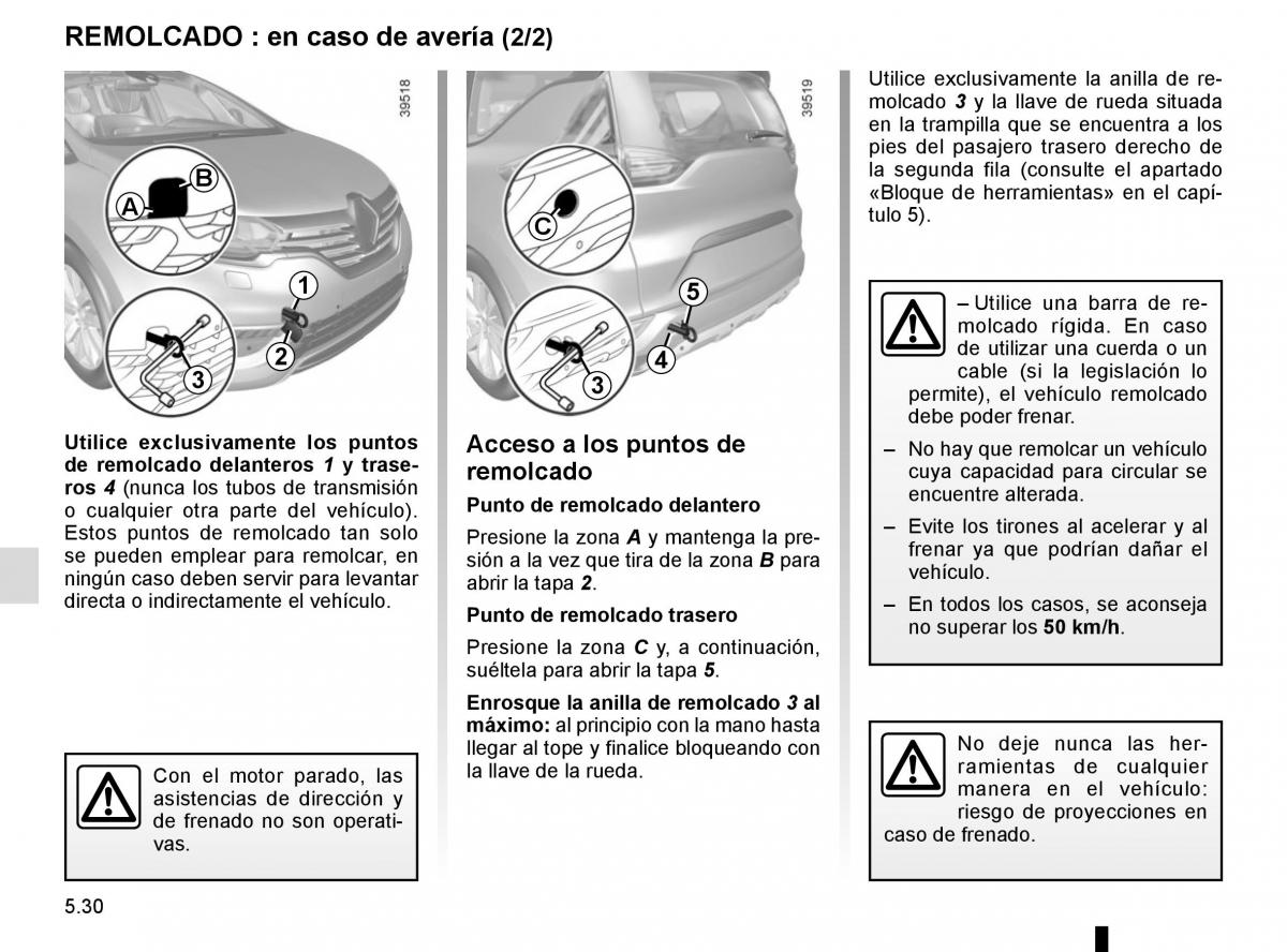 Renault Espace V 5 manual del propietario / page 286