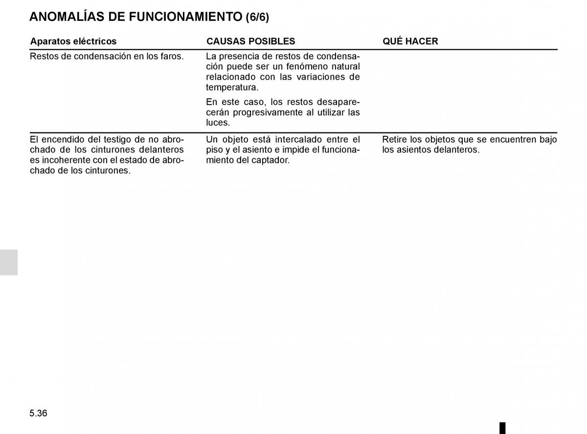 Renault Espace V 5 manual del propietario / page 292