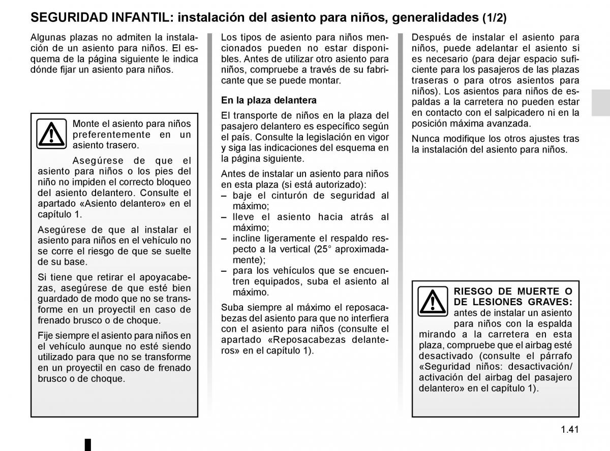 Renault Espace V 5 manual del propietario / page 47