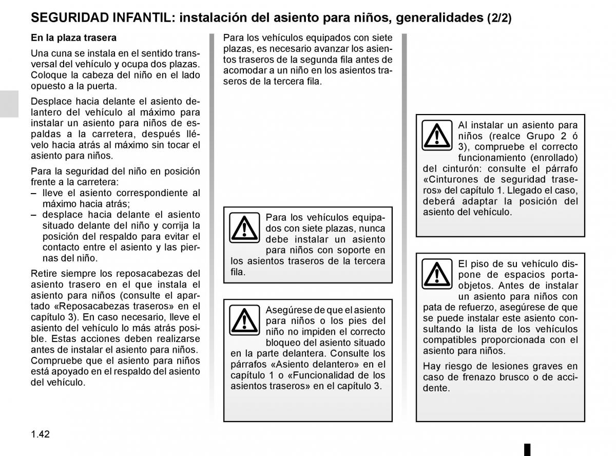 Renault Espace V 5 manual del propietario / page 48