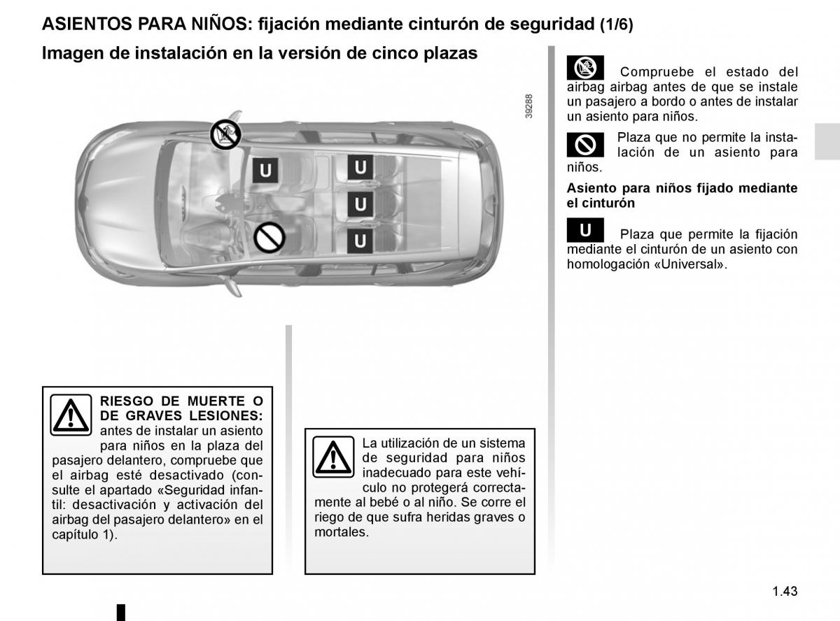 Renault Espace V 5 manual del propietario / page 49