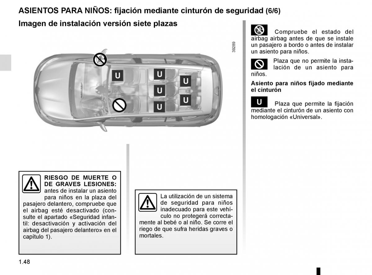 Renault Espace V 5 manual del propietario / page 54