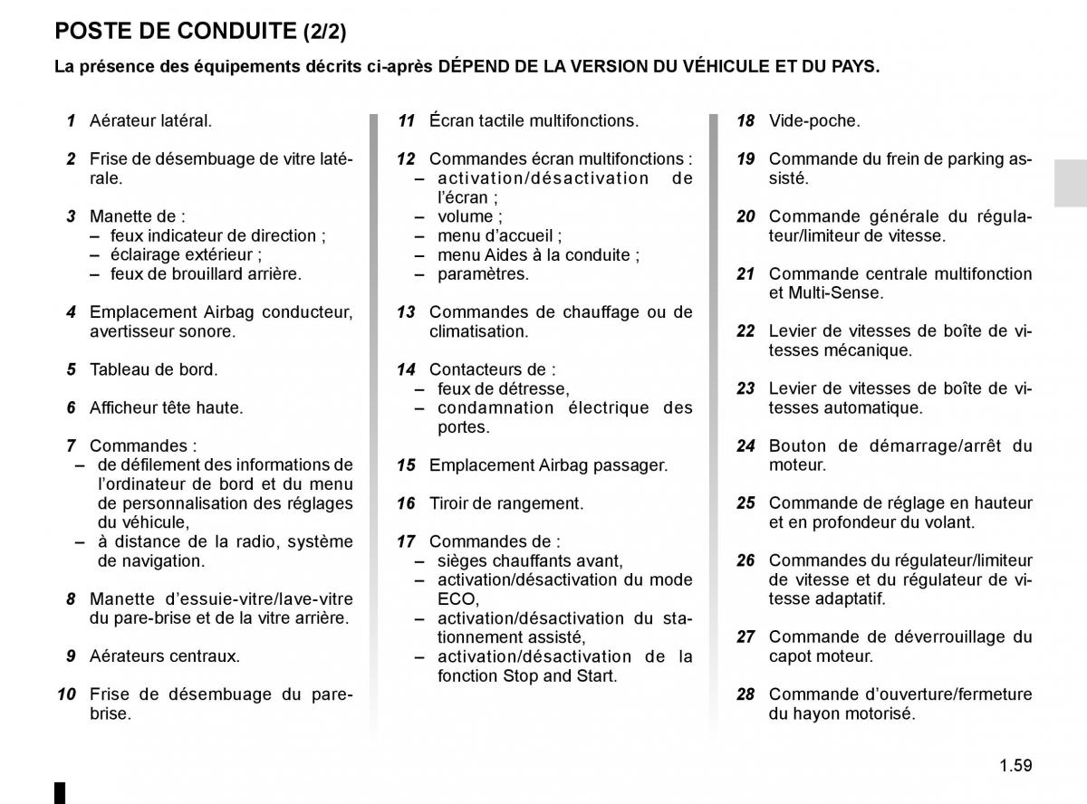 Renault Espace V 5 manuel du proprietaire / page 65