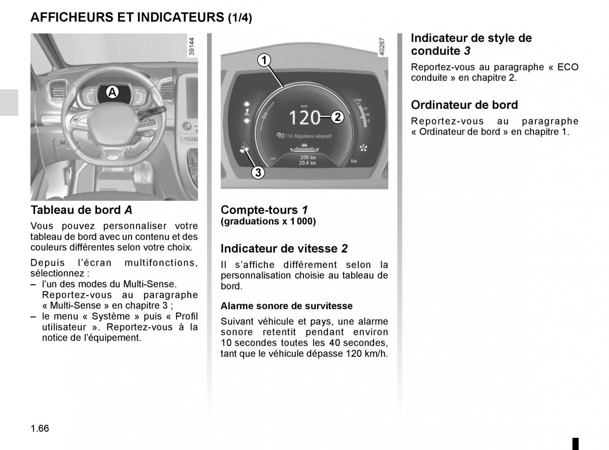 Renault Espace V 5 manuel du proprietaire / page 72