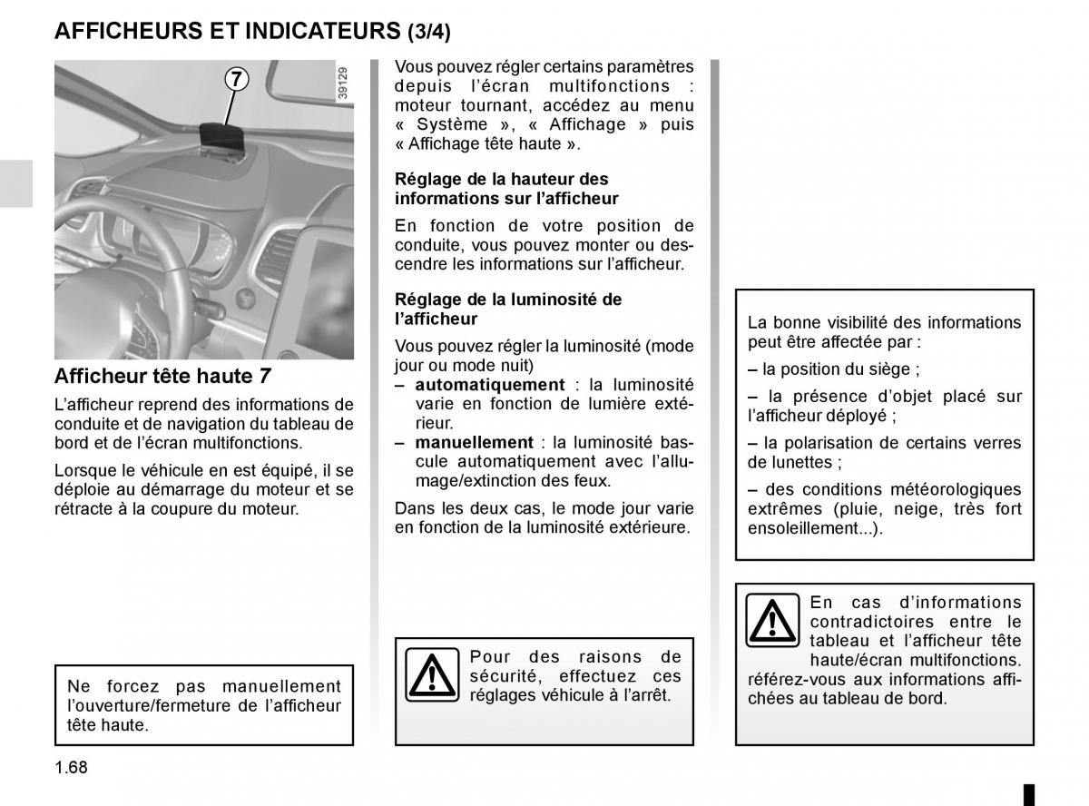 Renault Espace V 5 manuel du proprietaire / page 74