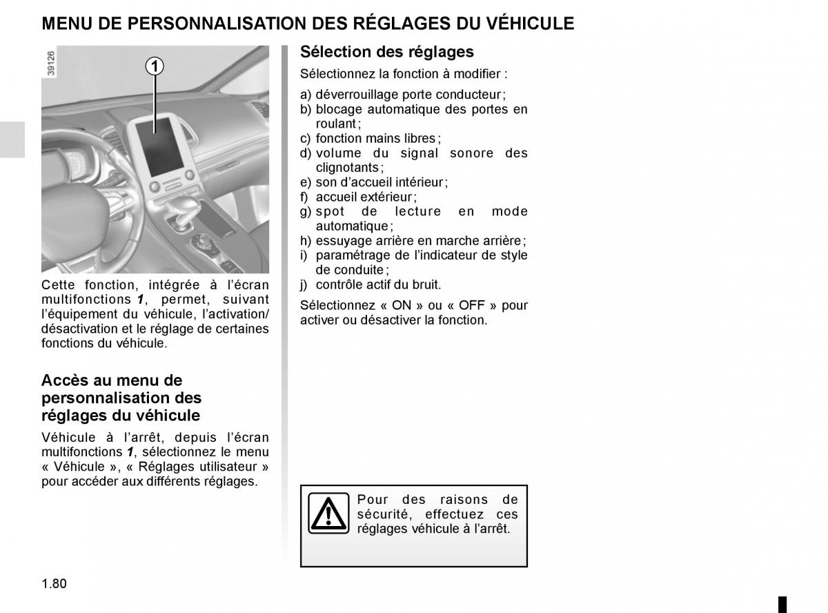 Renault Espace V 5 manuel du proprietaire / page 86