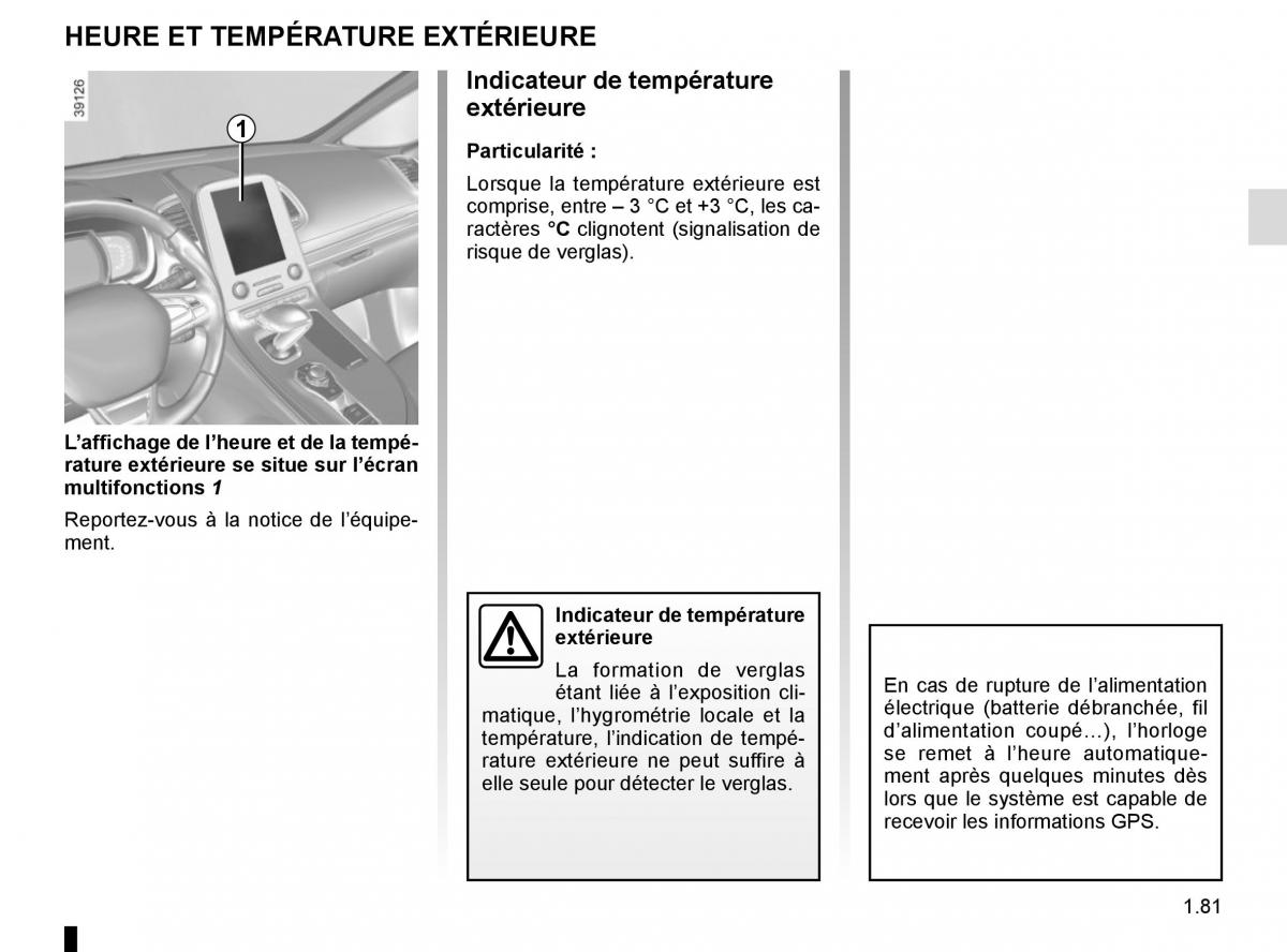 Renault Espace V 5 manuel du proprietaire / page 87