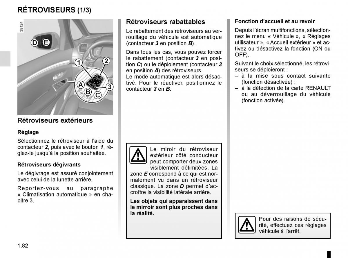 Renault Espace V 5 manuel du proprietaire / page 88