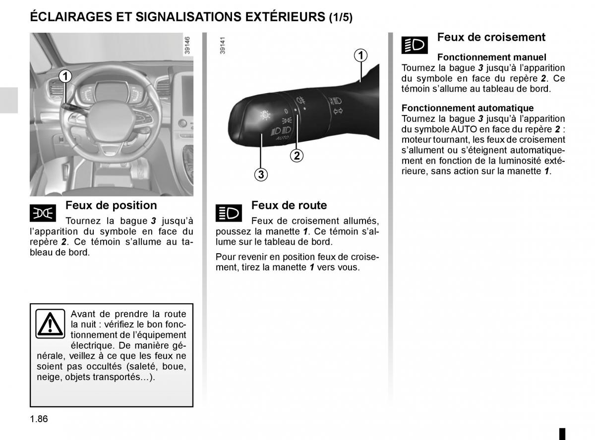 Renault Espace V 5 manuel du proprietaire / page 92