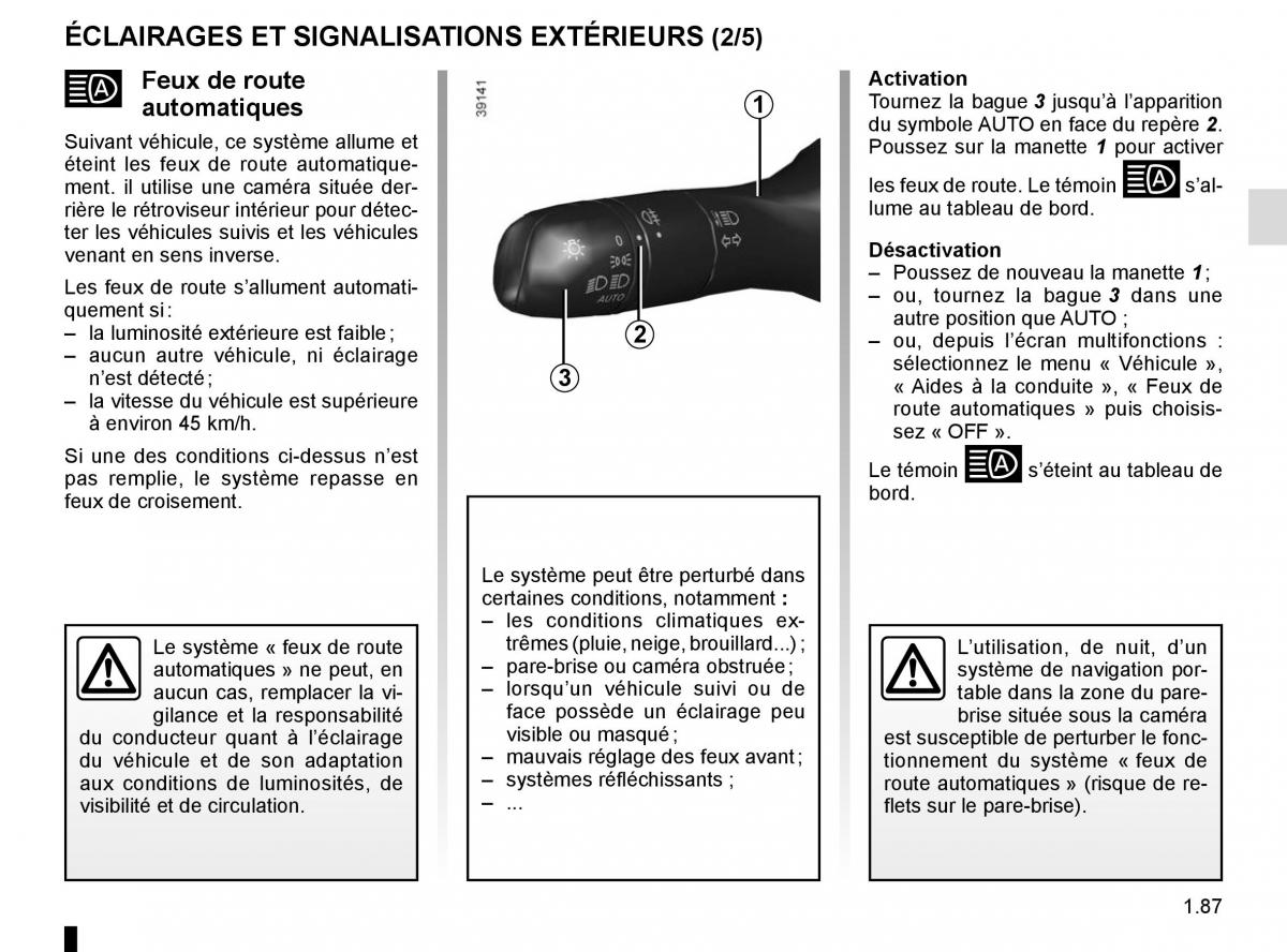 Renault Espace V 5 manuel du proprietaire / page 93