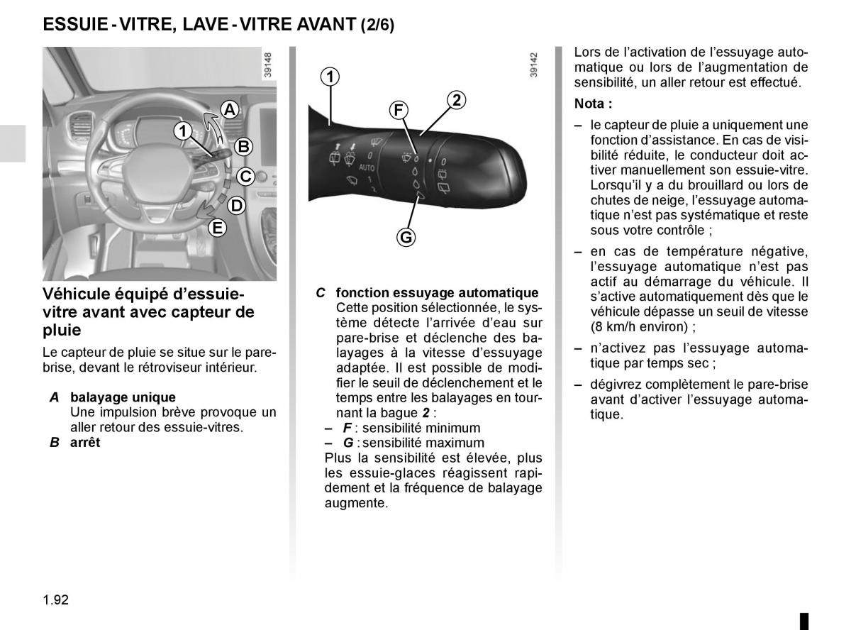 Renault Espace V 5 manuel du proprietaire / page 98