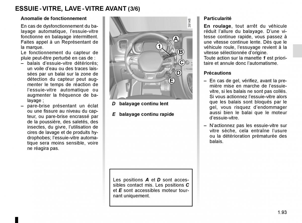 Renault Espace V 5 manuel du proprietaire / page 99