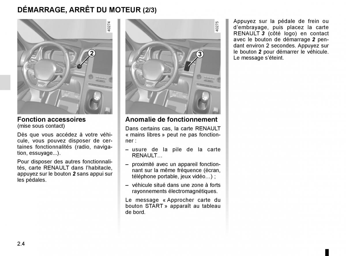 Renault Espace V 5 manuel du proprietaire / page 112