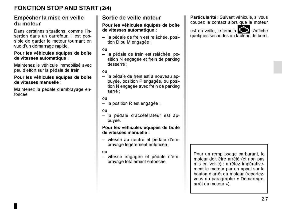 Renault Espace V 5 manuel du proprietaire / page 115