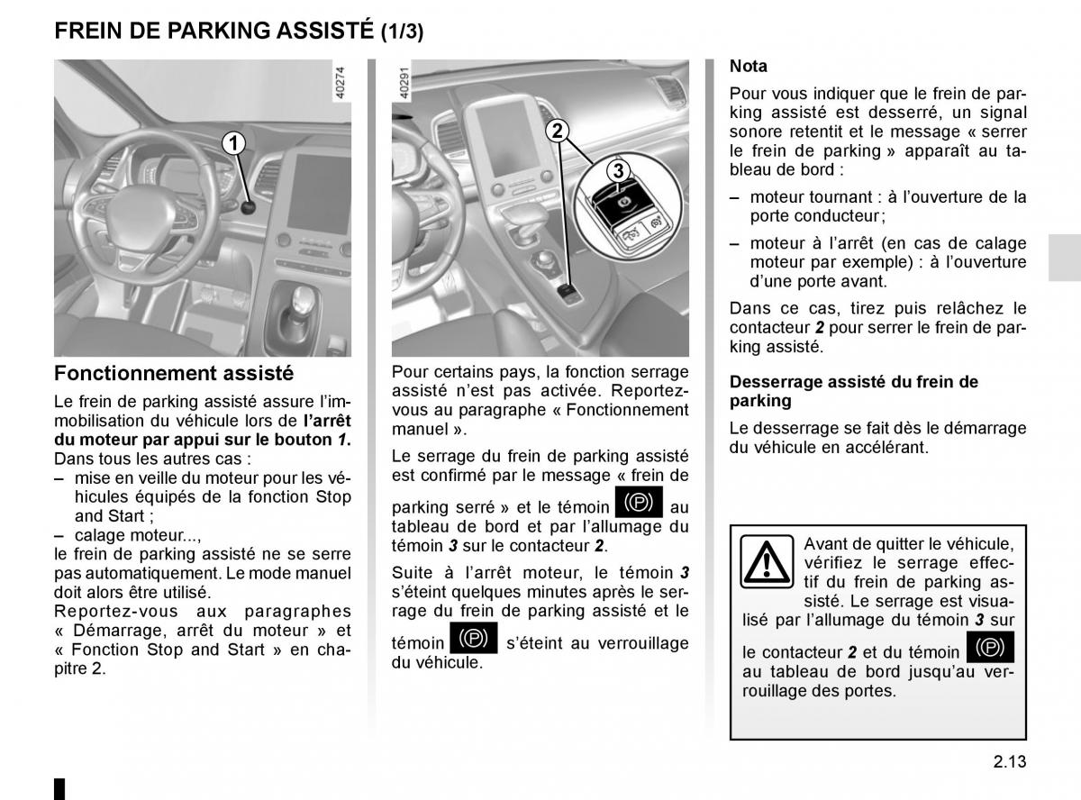 Renault Espace V 5 manuel du proprietaire / page 121