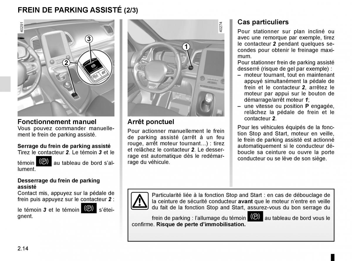 Renault Espace V 5 manuel du proprietaire / page 122