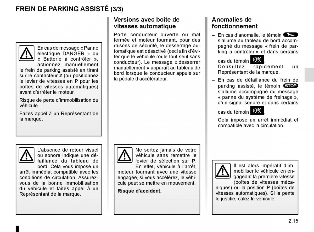 Renault Espace V 5 manuel du proprietaire / page 123