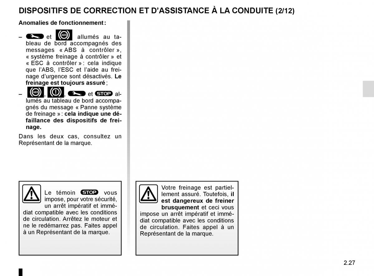 Renault Espace V 5 manuel du proprietaire / page 135