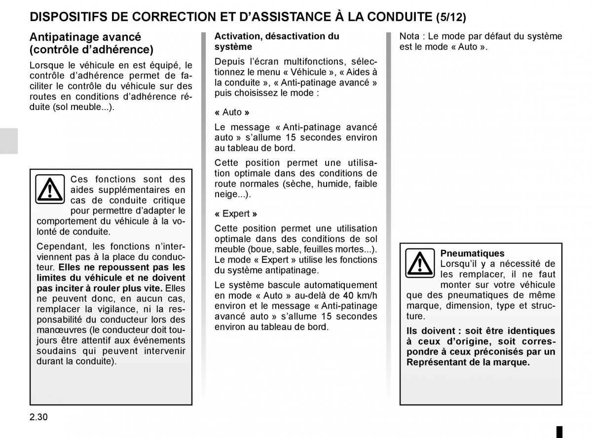 Renault Espace V 5 manuel du proprietaire / page 138